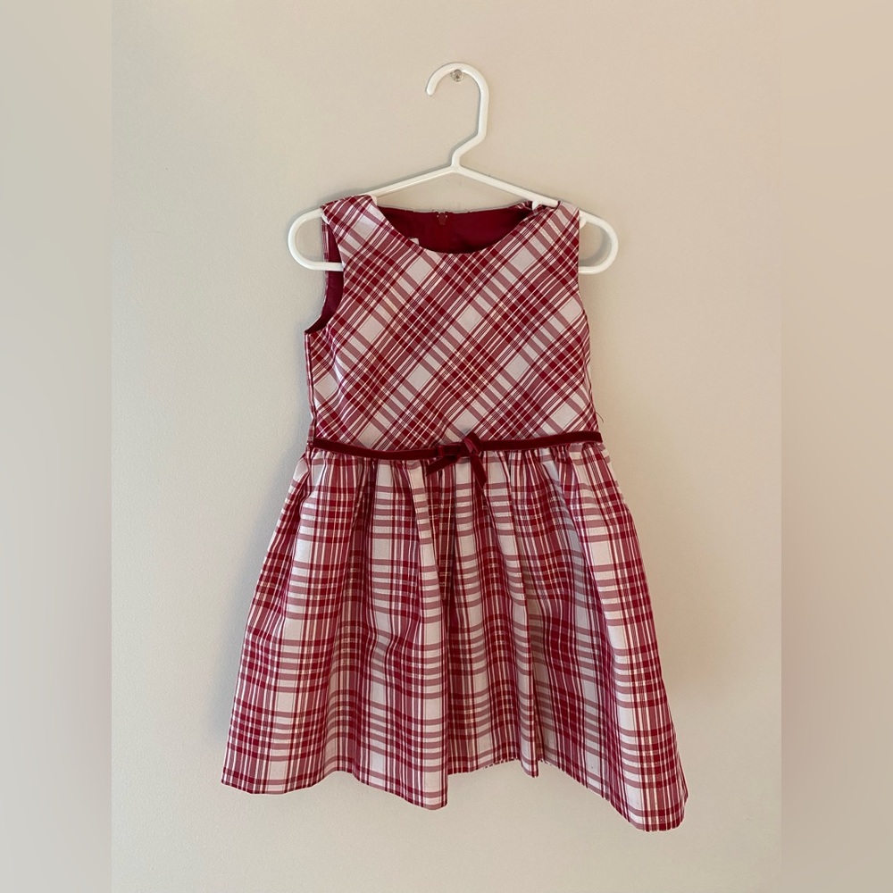 BONNIE JEAN Red plain sleeveless dress